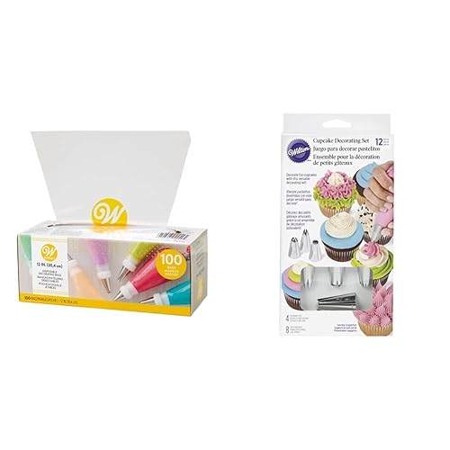 Wilton 12-Inch Disposable Cake Decorating Pastry Bags, 100-Count