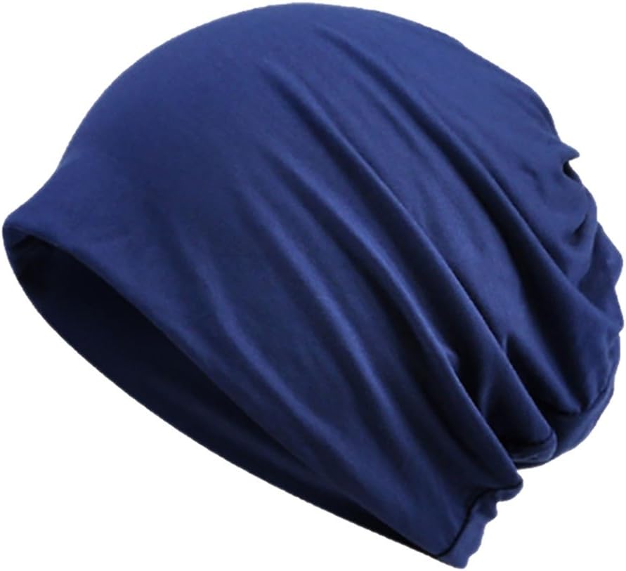 Wingbind Cotton Beanie Chemo Cap Infinity Scarf for Cancer Patients Solid Color Soft High Elastic Breathable UV Protection