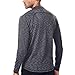 Zengjo 1/4 Zip Pullover Mens(L,Black & Grey)