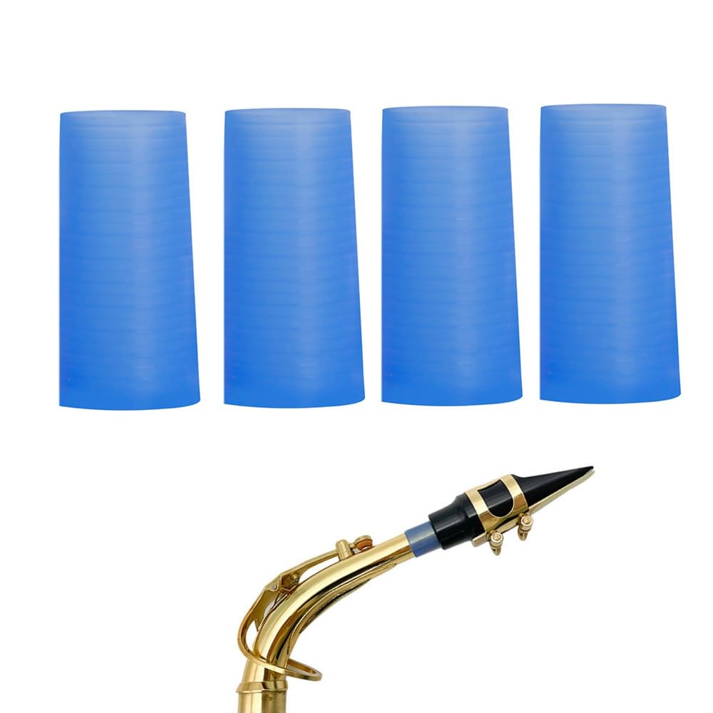 MuzcYM 4pcs Silicone Material Good Sealing Saxophone Neck Cork for Alto Soprano Tenor Saxophone, Long-term Use Saxophone Neck Joint Cork