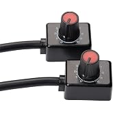 2Pack DC0/1-10V Knob LED Dimmer Mini Controller Rotary Switch Low Voltage Passive PWM Dimming Off for 0-10V / 1-10V Dimmable LED Drivers Electronic Ballasts Controling Interior Light Grow Lamp