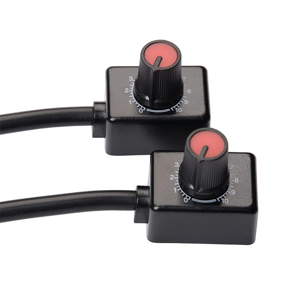 Photo 1 of 2Pack DC0/1-10V Knob LED Dimmer Mini Controller Rotary Switch PWM Dimming Off for 0-10V / 1-10V Dimmable LED Drivers Electronic Ballasts Controling Interior Light Grow Lamp