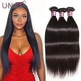 UNice Hair Icenu Series 8A Grade Brazilian Straight Hair 3 Bundles Hair Weft 100% Unprocessed Virgin Human Hair Extensions Weave Natural Color (22 24 26inch)