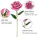 NICEAO Gold Rose 24K Artificial Flowers Dipped Rose Gold Plated Rose with Stand for Lover, Mother, Girlfriend, Valentines Day Gold Dipped Rose, for Her (Pink