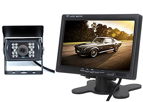 7" inch color LCD Monitor + Reversing Camera Car RearView Kit For Bus Truck 12V - 24V