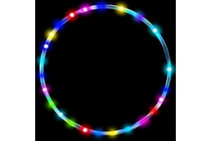 LED Hoop Dance Exercise Light Up Hoop for Adults Kids Children, Auto Color Changing Fitness Equipment,