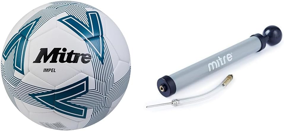 Mitre Impel Training Football Size 4 White Green Black with Pump