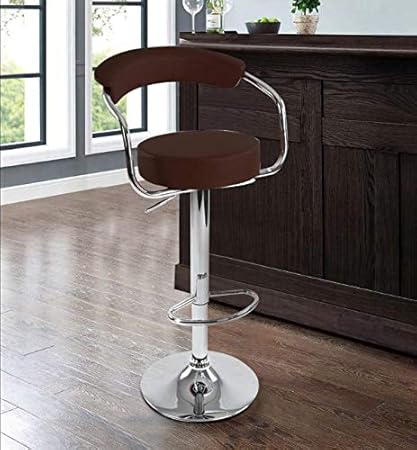 STYLBASE Height Adjustable Bar|Cafeteria Stool Chair, Black