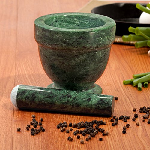 Evco International Creative Home 74022R Marble Mortar/Pestle, Green