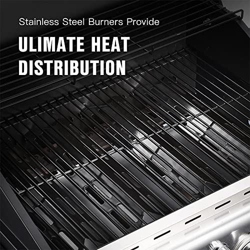 Rintuf Propane Gas Grill 4 Burner, 42000 btu Stainless Steel Gas Grill