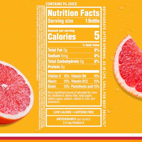 SPARKLING ICE, PINK GRAPEFRUIT SPARKLING WATER, ZERO SUGAR FLAVORED WATER, WITH ANTIOXIDANTS AND VITAMINS, ZERO SUGAR, 17 FL OZ BOTTLES (PACK OF 12)