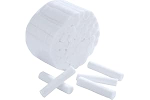 GEODURN 200 Pieces 1.5 Inch Dental Cotton Rolls, High Absorbent Mouth Gauze for Dentists, Nosebleeds, and Oral Care for Kids and Adults