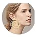Sundear Vintage Bohemian Spiral Earring Circles Round Tribal Hoop Earrings (Big Heart loops)