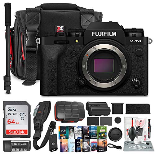 FUJIFILM XT4 Mirrorless Digital Camera with 64GB Memory Card