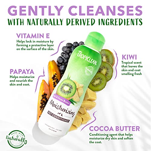 TropiClean Kiwi & Coco Butter Moisturizing Dog Conditioner Natural