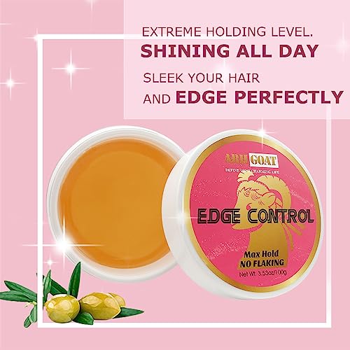 ARHGOAT Edge Control Wax for Women Non Flaking Strong Hold Long Lasting Perfect Edge Smoother Edge Tamer with Aloe Vera 3.53 Ounces