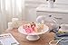 Jusalpha 12-Inches Rose Series Ceramic Decorative Cake Stand-Cupcake Stand with Lid, CS05