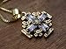 Nazareth Store 18k Yellow Gold Plated Crusaders Jerusalem Cross Pendant with Crystallized Topaz and 20