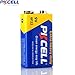 PKCELL 9V Smoke Detectors Battery 6F22 Mn1604 for Thermometer,15 Counts