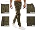 MODCHOK Men's Casual Outdoor Chinos Slim Fit Sweat Pants Sports Jogger Trousers Army Green M