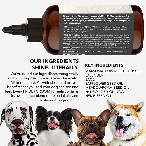 Pride and Groom The Final Coat Dog Conditioner Formulated with All