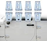 TOPNEW Chrome Door Hinge Covers Molding Trim Hood Hinge Kit for 2007-2016 Jeep Wrangler JK Unlimited 4 Door-8 Pcs