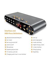 antimi estéreo Altavoz Bluetooth inalámbrico portátil Dual Controladores con sonido HD, micrófono integrado, Audio de alta definición y Enhanced Bass, Negro