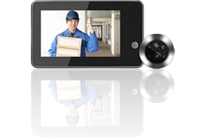 WISOQU Peephole Camera for Apartment Door, Door Peephole Viewer, Video Doorbell 1080P Camera with Monitor 4.3 Inch LCD Screen, Motion Detection