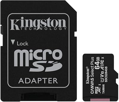 Kingston Canvas Select Plus microSD Card 64GB UHS-I Class 10 3-Pack w Adapter