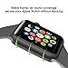 Apple Watch Tempered Glass 42mm Series 3 Anti Bubble Watch Screen Protector Scratch Free Metal Frame Full Coverage Apple Watch Accessories - Black