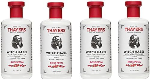 Thayers Alcohol-free Witch Hazel Toner w/ Aloe Vera Formula, (12-oz.) ovbYCm, 4Pack (Rose Petal)
