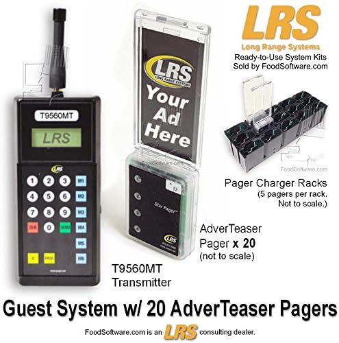 Guest Pager System Kit with 20 Paddle Pagers