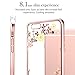 Sunba Youth Phone Case, Clear iPhone 6s Plus Case for Girls, Garden Floral Flower with Swarovski Element Crystal for iPhone 6 Plus 6S Plus, Transparent Hard PC, Rosegold-Flower