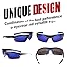 Duduma Polarized Sports Sunglasses for for Men Women Fishing Cycling Running Golf Driving Glasses Tr62 Superlight Frame (black/blue)