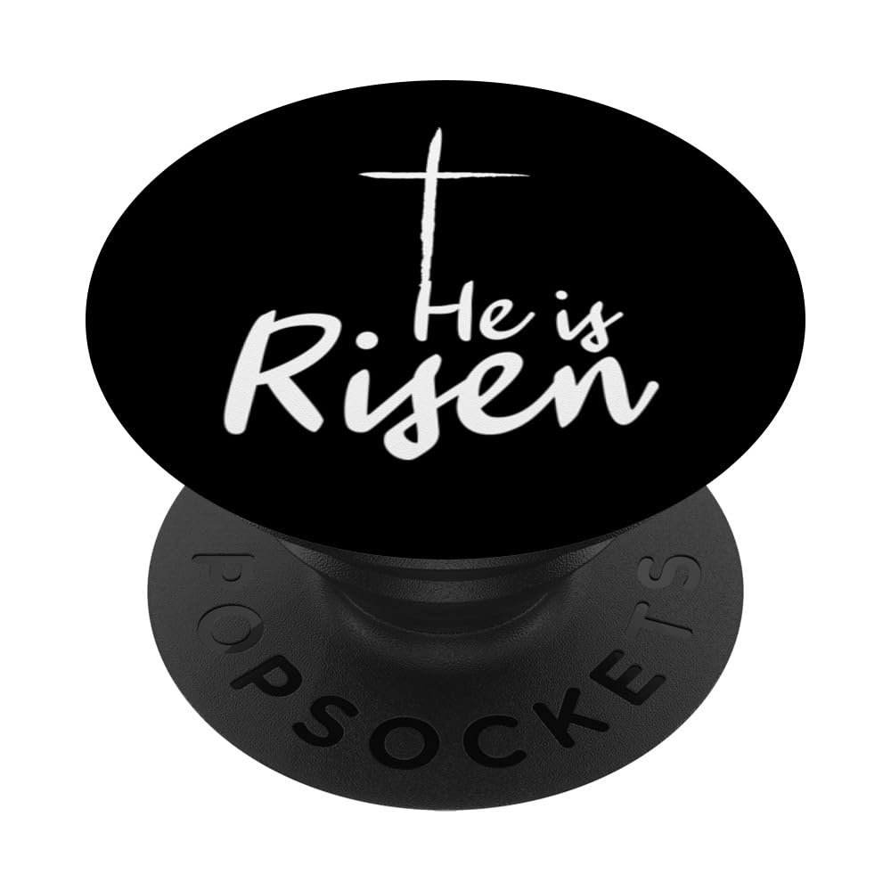 He Is Risen Easter Is About Jesus Bible Christ Easter PopSockets Adhesive PopGrip