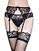 Shymay Women's Ideal Garter Belt High Waisted Lace Suspender Belt-3 Pack