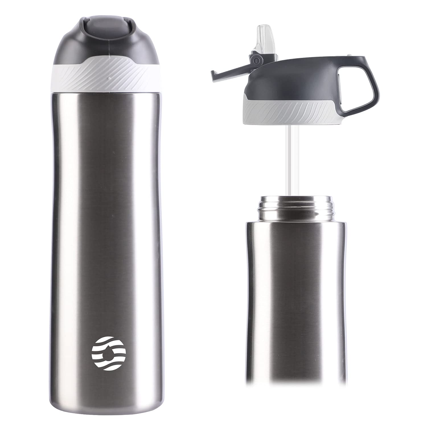 FEIJIAN 316 Stainless Steel Water Bottle with Straw Water Bottle - 550ml 710ml