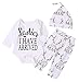Imsmart Newborn Suit for Baby Shower Deer Print Long Sleeve Romper+Long Pants+Hat primary