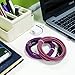 Micro USB Cable 10Ft, OKRAY 2 Pack Long Nylon Braided USB Android Charger Cable Micro USB Charging Cord Compatible for Samsung S7/S6 Edge, PS4, HTC, LG, Nokia, Sony (Purple Hot Pink)