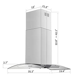 JOEAONZ Island Range Hood 36 inch 700 CFM, Ceiling