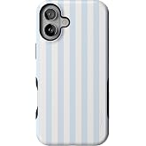 Casely iPhone 16 Plus Case | Blue Stripes | Sunday Best | Bold Protective Design | Compatible with MagSafe