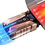 KLIM Cool – Nouveauté 2023 – Refroidisseur PC Portable en Métal – Le Plus Puissant – Extracteur d’ Air USB pour…