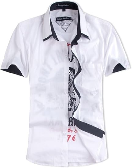 Amazon ホワイトシャツ カジュアルシャツ レギュラーカラーシャツ 羽織 アウター トップス チュニック シャツ メンズファッション 紳士服 春 夏物 セレブファッション 綿 さわやか素材 スタイリッシュ 大人カジュアル アメカジ ビジネス オフィス お出掛け デート 通勤