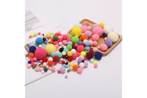 180Pcs High-Elastic Colorful Pom Poms - Craft Supplies Kit for Art Projects, Handmade Decorations (colorful1)