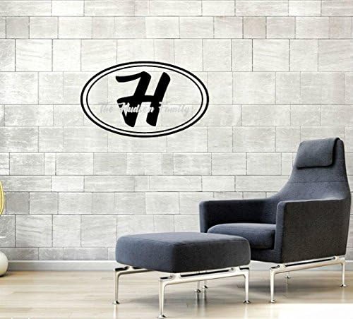 Double Oval Monogram Family Name. Need a personal touch in your home, above your door or window? This is the perfect decal! Vinyl Wall Decals Quotes Sayings Words Art Deco Lettering Inspirational