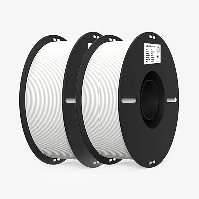 Creality PLA Filament 1.75mm 2kg White 4.4lb Cardboard Spool, Dimensional