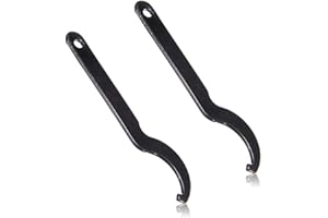 Ambienceo 2 Pcs 6.1" Universal Motorcycle ATV Dirt Bike Shock Absorber Pre Load Spanner Wrench Tool Black
