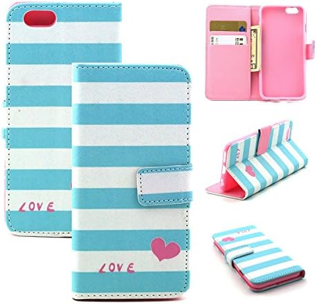 iPhone 6/6S Case – Segro Flip Leather Wallet Case Stand Cover with Credit Card Holder for iPhone 6S / iPhone 6, Ocean Mist