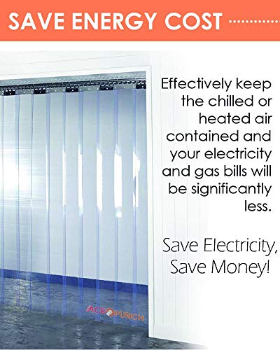 Acepunch Pvc Plastic Strip Curtain 120cm X 210cm 4 X 7 Ft