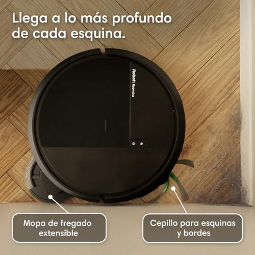 Roomba Plus 415 Combo e Base Multifunção AutoWash, Robô Aspirador e Esfregão, 20.000Pa, Esfregão Extensível, Esfregonas DualClean Liftables, Secagem a Quente, LiDAR Clearview, 90 Days Autonomy, Preto